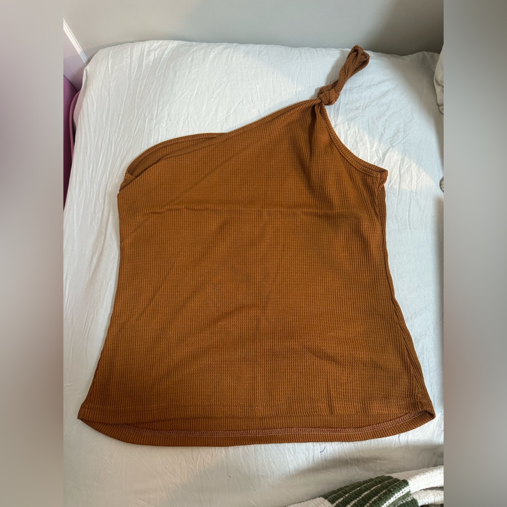 Rust Orange Sleeveless Top